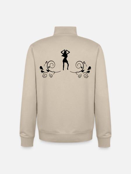 Danseuse aux fleurs - Sweat zippé unisexe en coton bio Stanley/Stella - beige crème