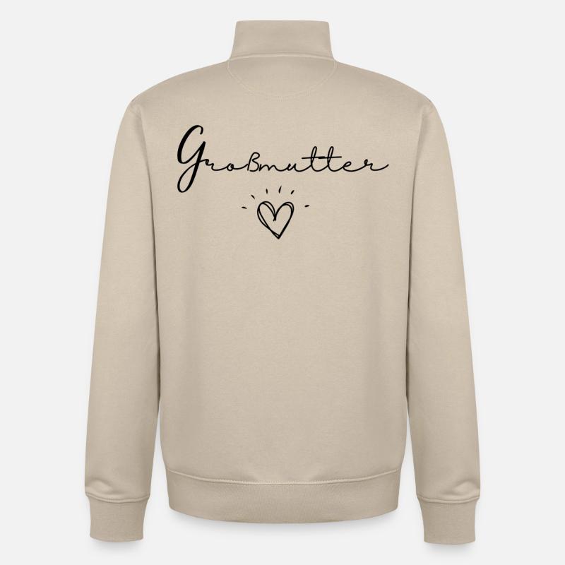 Großmutter - Sweat zippé unisexe en coton bio Stanley/Stella - beige crème