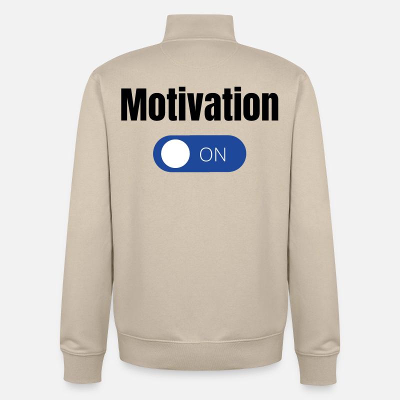 Einstellung Blauer EinAus Toggle  - Unisex Organic Zip Sweatshirt von Stanley/Stella - Cremebeige
