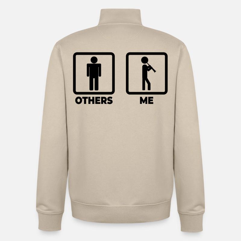 Klarinette Zeitplan - Unisex Organic Zip Sweatshirt von Stanley/Stella - Cremebeige