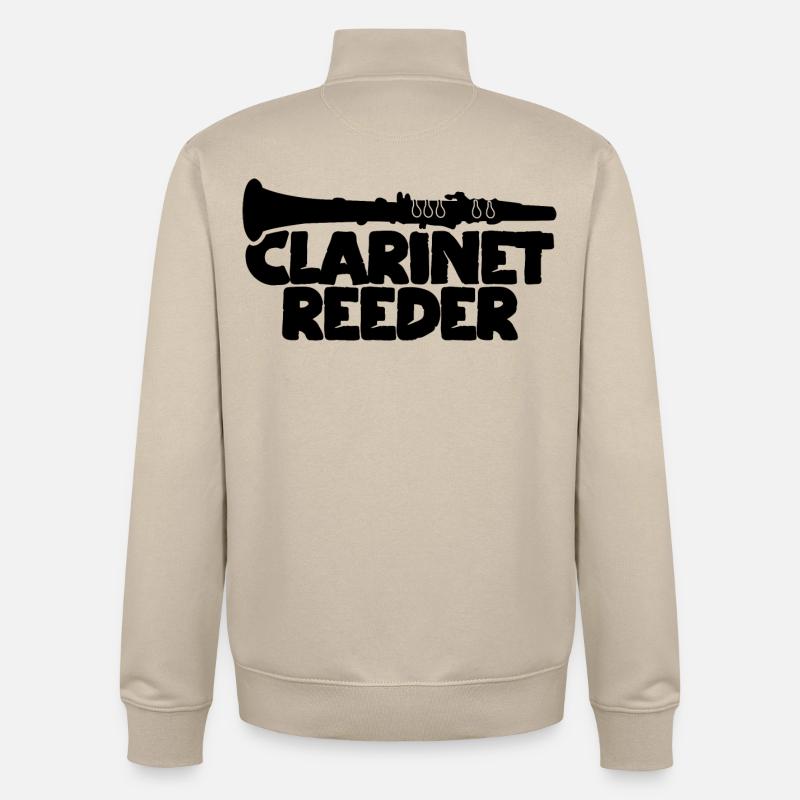 Embouchure de clarinette - Sweat zippé unisexe en coton bio Stanley/Stella - beige crème