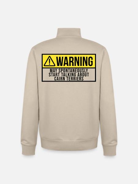 cairnterrier - Stanley/Stella unisex sweatshirt med lynlås i økologisk - cremebeige