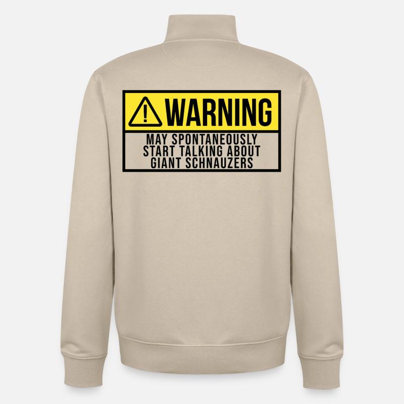 Schnauzer géant - Sweat zippé unisexe en coton bio Stanley/Stella - beige crème