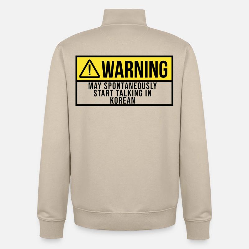 Coréen - Sweat zippé unisexe en coton bio Stanley/Stella - beige crème