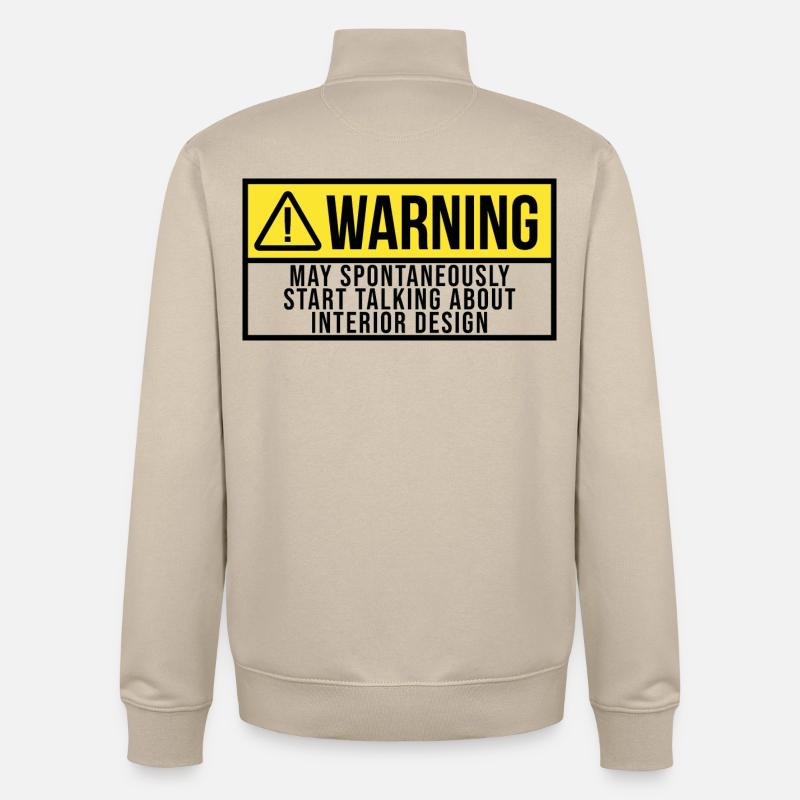 design d’intérieur - Sweat zippé unisexe en coton bio Stanley/Stella - beige crème