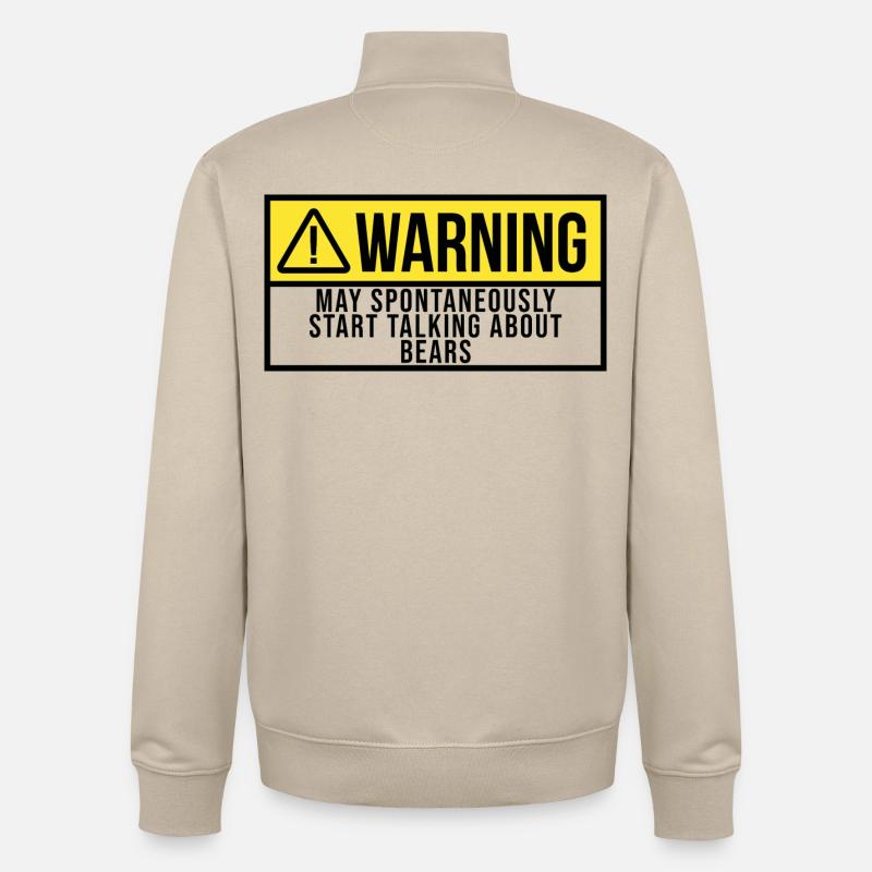 ours - Sweat zippé unisexe en coton bio Stanley/Stella - beige crème