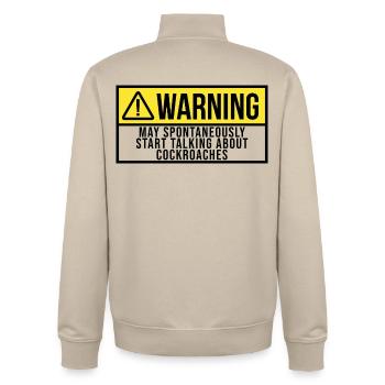 Cockroach - Unisex Organic Zip Sweatshirt by Stanley/Stella - desert dust - Back - AI Model Male 185 dark (185cm)