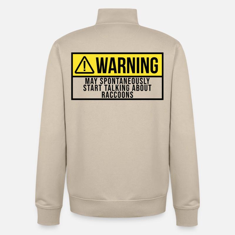 Raton laveur - Sweat zippé unisexe en coton bio Stanley/Stella - beige crème