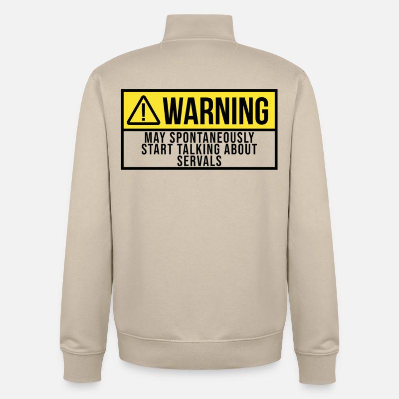 Serval - Sweat zippé unisexe en coton bio Stanley/Stella - beige crème