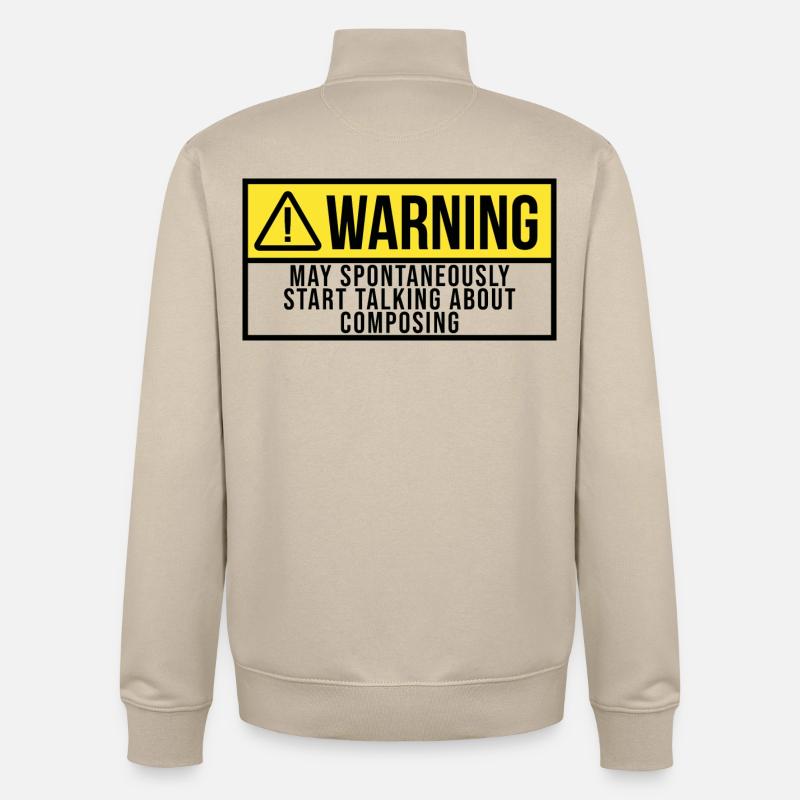 compositeur - Sweat zippé unisexe en coton bio Stanley/Stella - beige crème