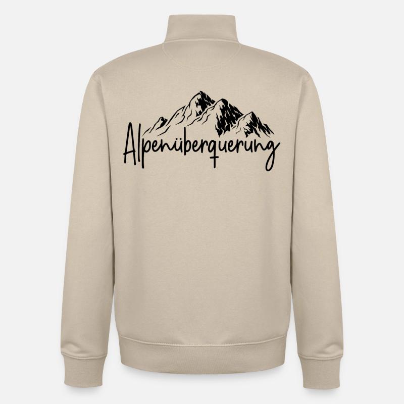 Alpenüberquerung - Unisex Organic Zip Sweatshirt von Stanley/Stella - Cremebeige