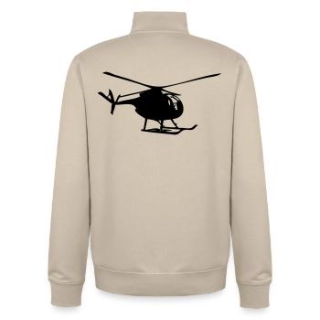 Hubschrauber - Unisex Organic Zip Sweatshirt von Stanley/Stella - Cremebeige - Hinten - AI Model Male 185 dark (185cm)