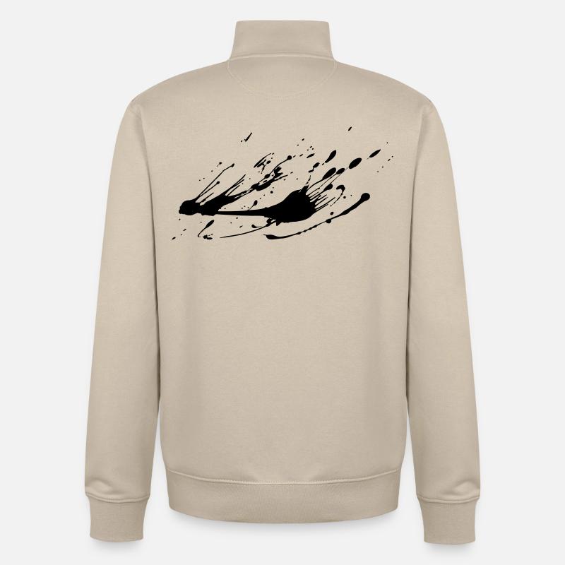 Splash-Bild malen # - Unisex Organic Zip Sweatshirt von Stanley/Stella - Cremebeige