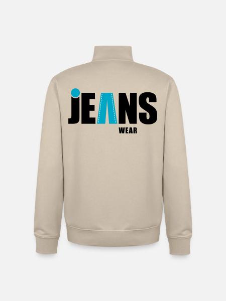 Jeans Wear with a dot - Unisex Organic Zip Sweatshirt by Stanley/Stella - desert dust