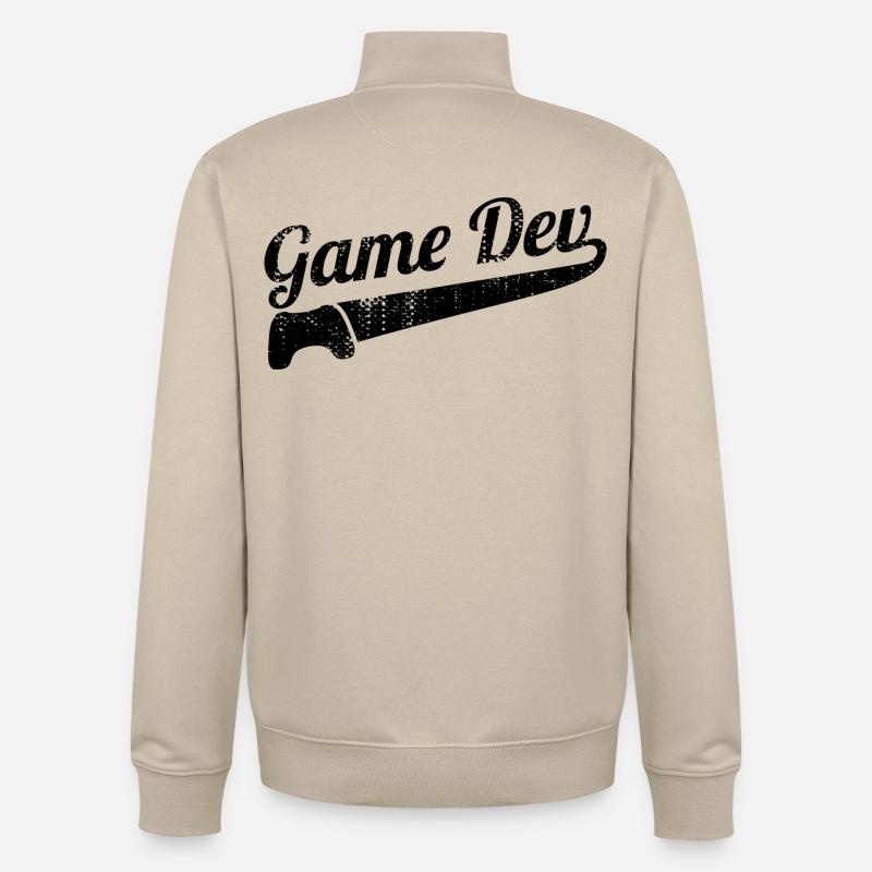 Game Development Saying - Unisex Organic Zip Sweatshirt by Stanley/Stella - desert dust