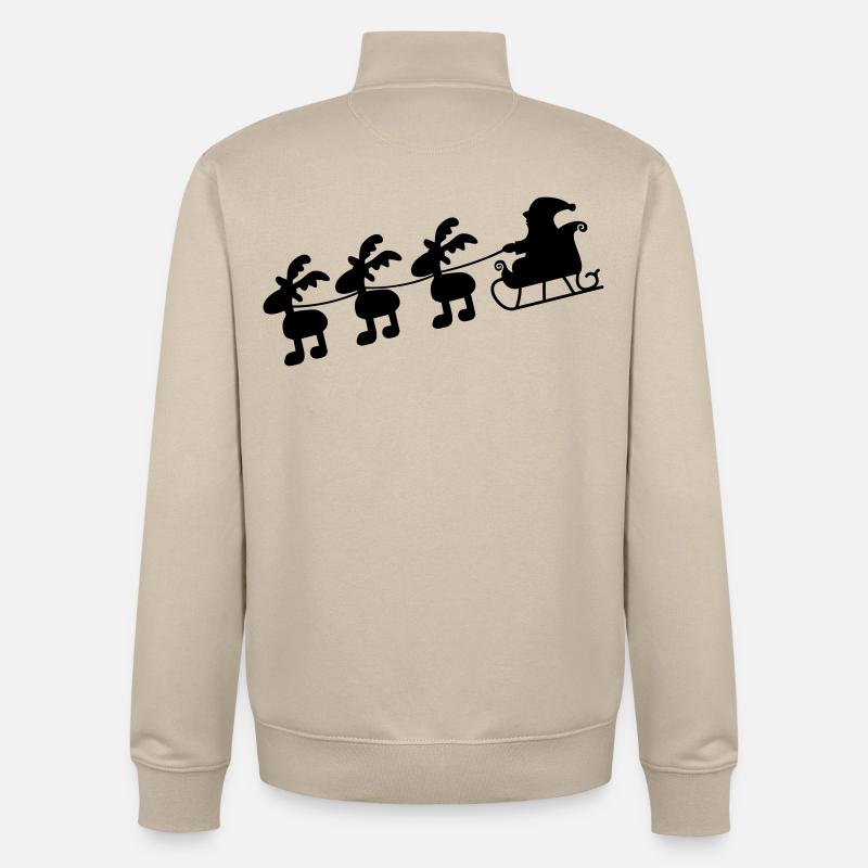Noël - Sweat zippé unisexe en coton bio Stanley/Stella - beige crème