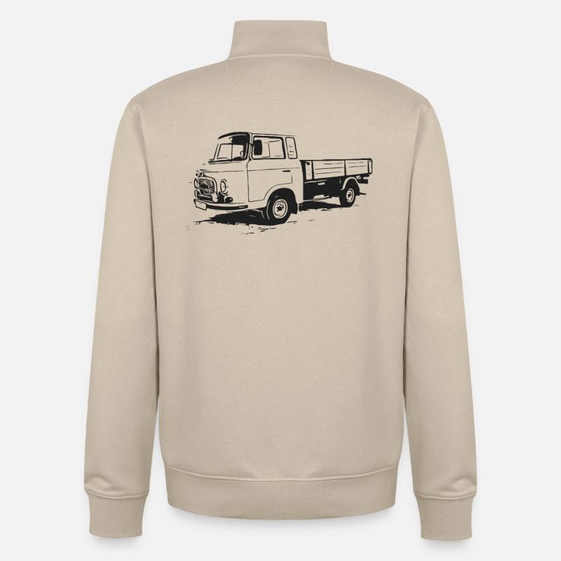 Barkas Pritsche - Pritschenwagen - Unisex Organic Zip Sweatshirt von Stanley/Stella - Cremebeige