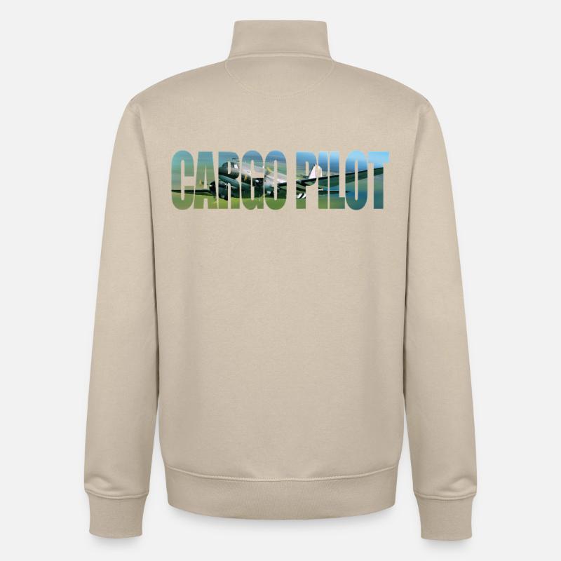 Cargo pilot DC-3 - Unisex Organic Zip Sweatshirt von Stanley/Stella - Cremebeige