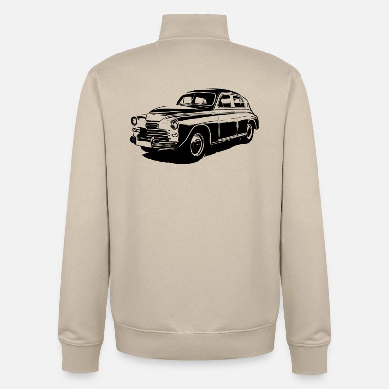 Pobeda Elegance - Sweat zippé unisexe en coton bio Stanley/Stella - beige crème