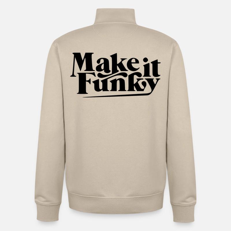 Make it funky - Unisex Organic Zip Sweatshirt by Stanley/Stella - desert dust