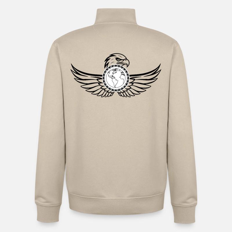 The Weld protected by an eagle - Unisex Organic Zip Sweatshirt by Stanley/Stella - desert dust