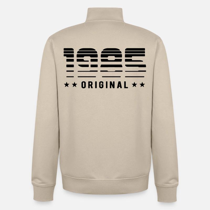 Original 1985 Édition Limitée - Anniversaire - Sweat zippé unisexe en coton bio Stanley/Stella - beige crème