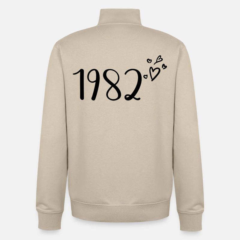 1982 - Sweat zippé unisexe en coton bio Stanley/Stella - beige crème