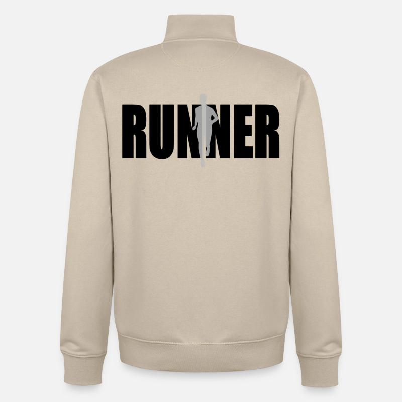Coureur - Sweat zippé unisexe en coton bio Stanley/Stella - beige crème
