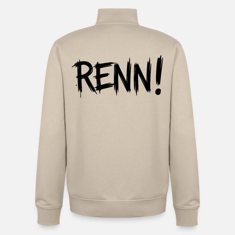 Courir! (Course, course, jogging, coureur) - Sweat zippé unisexe en coton bio Stanley/Stella - beige crème