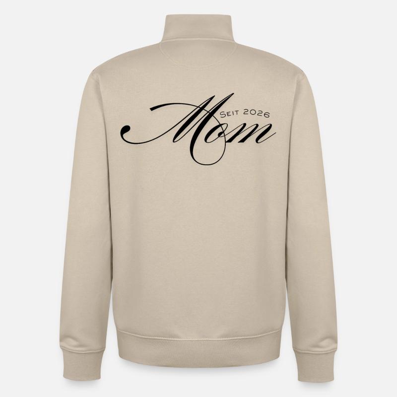 Mama 2026 - mom 2026 - Unisex Organic Zip Sweatshirt von Stanley/Stella - Cremebeige