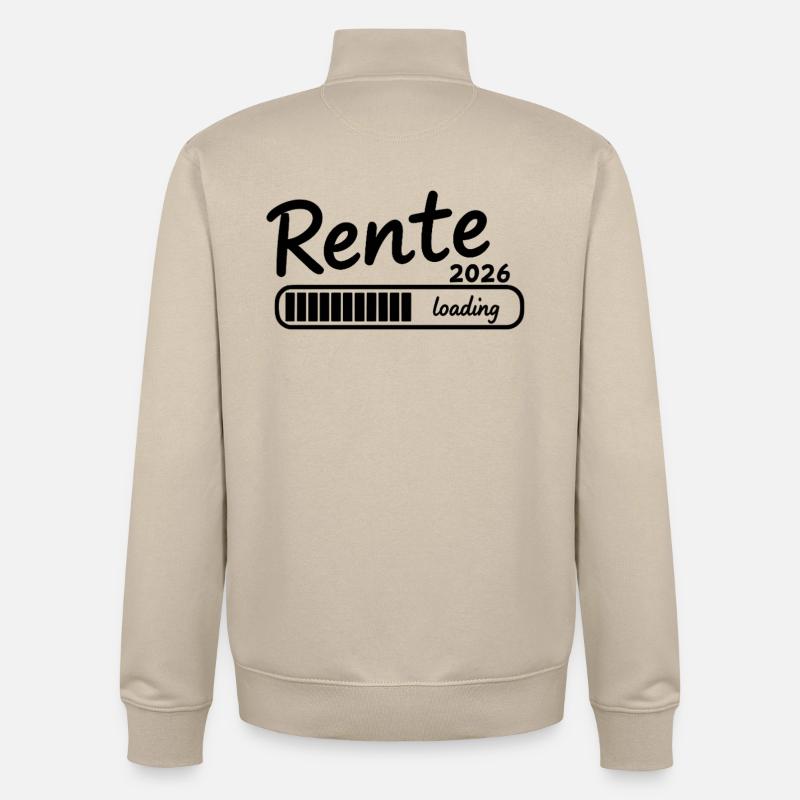 Rente 2026 loading Endlich Ruhestand - Unisex Organic Zip Sweatshirt von Stanley/Stella - Cremebeige