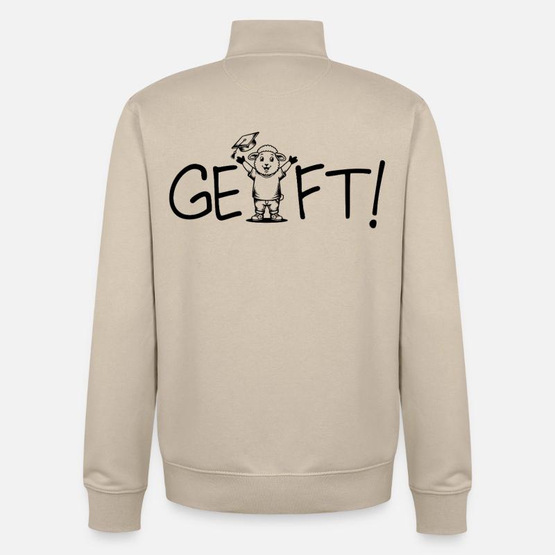 Geschafft! Abschluss - Unisex Organic Zip Sweatshirt von Stanley/Stella - Cremebeige