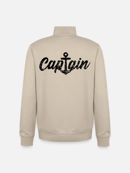 Capitaine capitaine - Sweat zippé unisexe en coton bio Stanley/Stella - beige crème