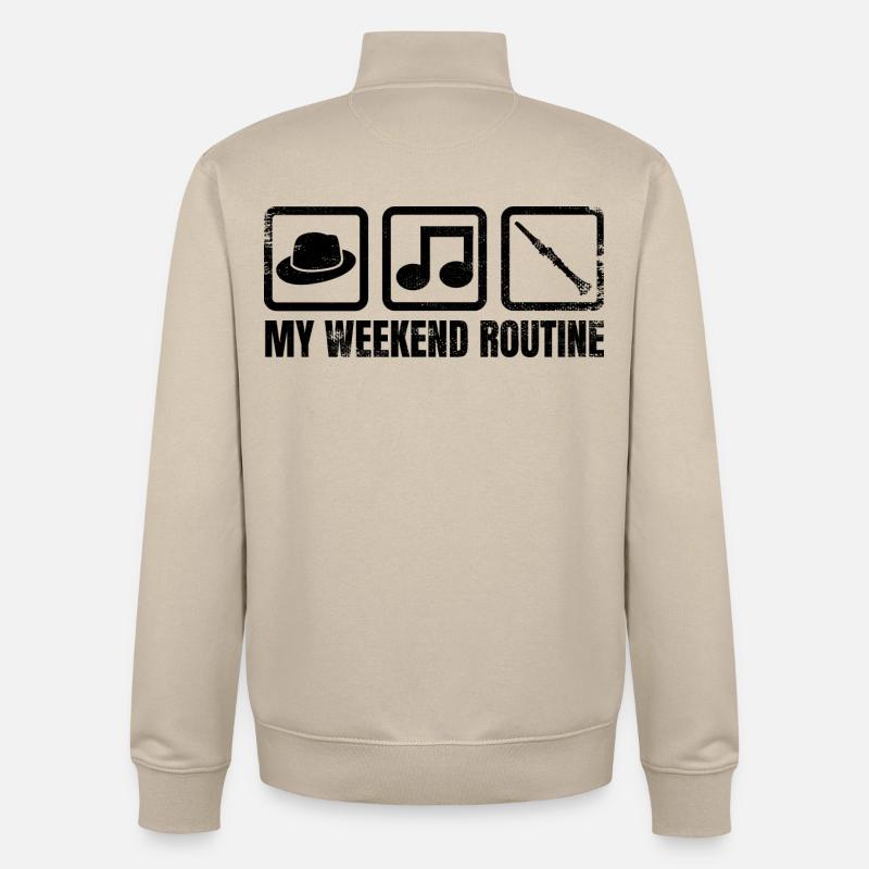 Ma routine du week-end - Sweat zippé unisexe en coton bio Stanley/Stella - beige crème
