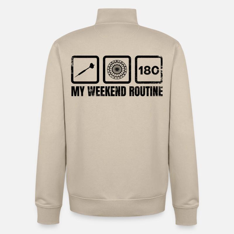 Ma routine du week-end - Sweat zippé unisexe en coton bio Stanley/Stella - beige crème