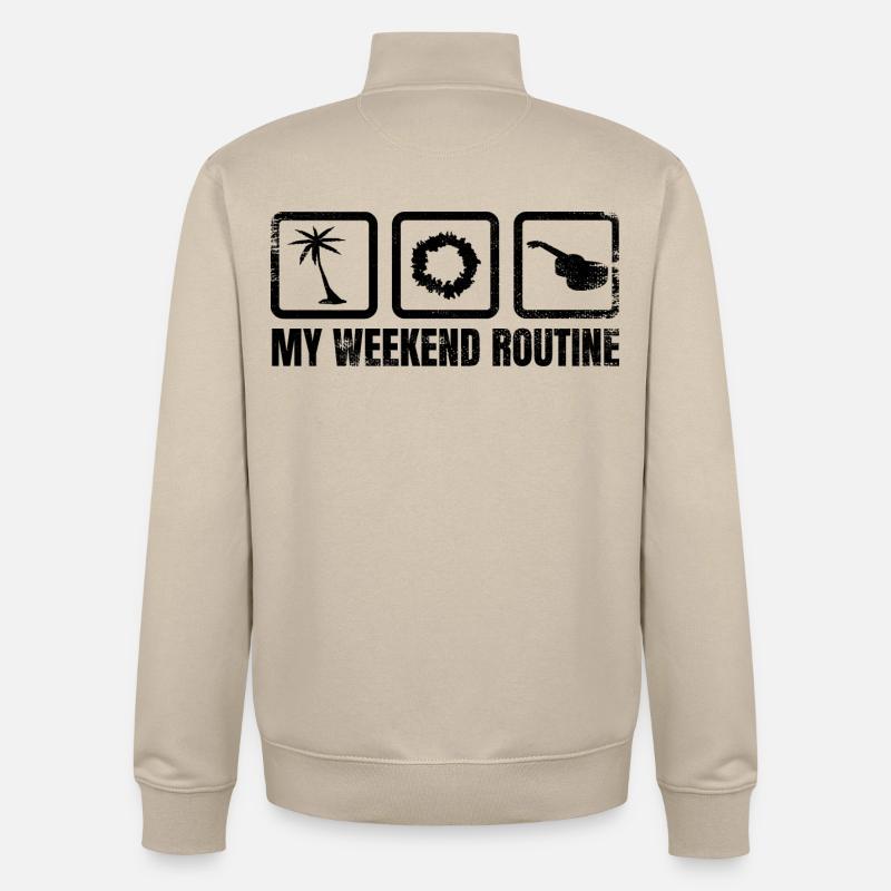 Ukulele Wochenende - Unisex Organic Zip Sweatshirt von Stanley/Stella - Cremebeige