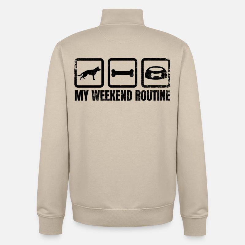 Schäferhund Wochenende - Unisex Organic Zip Sweatshirt von Stanley/Stella - Cremebeige