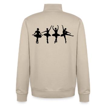 Ballet Girl Dance - Unisex Organic Zip Sweatshirt by Stanley/Stella - desert dust - Back - AI Model Male 185 dark (185cm)