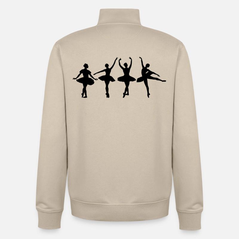 Danse de ballet - Sweat zippé unisexe en coton bio Stanley/Stella - beige crème