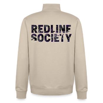 Redline Society Tuning Camo Lila Graffiti Design - Unisex Organic Zip Sweatshirt von Stanley/Stella - Cremebeige - Hinten - AI Model Male 185 dark (185cm)