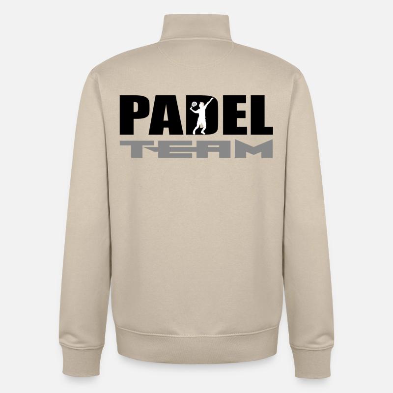 Padel - Sweat zippé unisexe en coton bio Stanley/Stella - beige crème