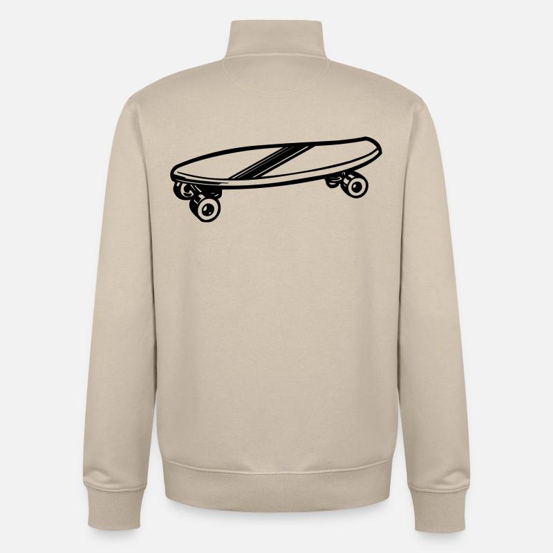 Skateboard Symbol - Unisex Organic Zip Sweatshirt von Stanley/Stella - Cremebeige