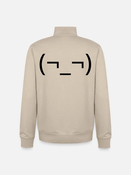 Dry Side Gare (¬_¬) Annoyed Emote - Unisex Organic Zip Sweatshirt by Stanley/Stella - desert dust