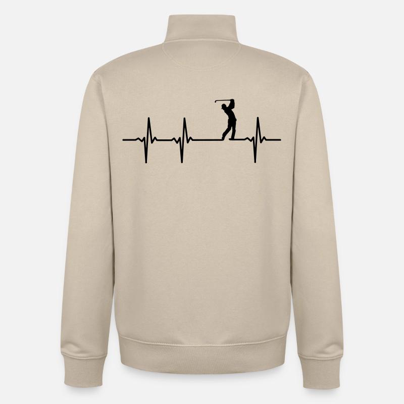 Impulsion de golfeurs - Sweat zippé unisexe en coton bio Stanley/Stella - beige crème