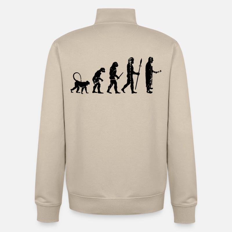 Fleischer Evolution - Unisex Organic Zip Sweatshirt von Stanley/Stella - Cremebeige