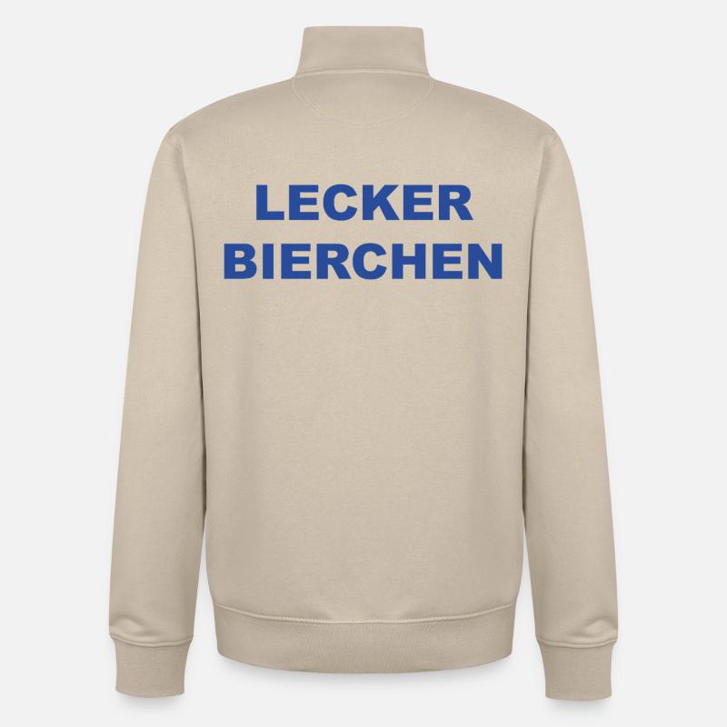 Lecker Bierchen T-Shirt - Unisex Organic Zip Sweatshirt von Stanley/Stella - Cremebeige