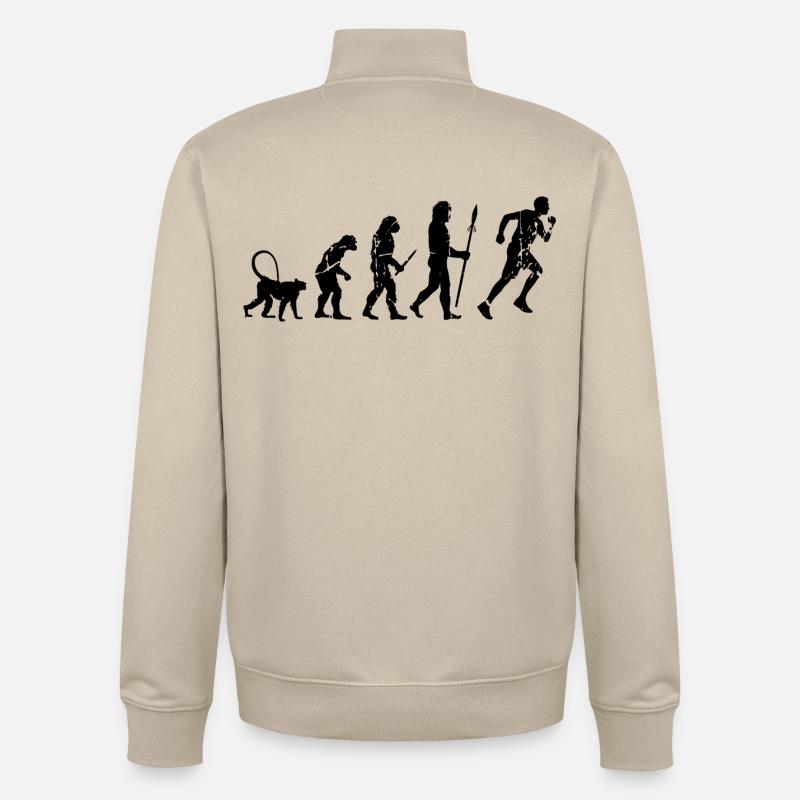 Entwicklung eines Läufers - Unisex Organic Zip Sweatshirt von Stanley/Stella - Cremebeige