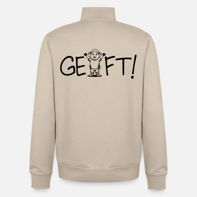 Done! Sheep - Unisex Organic Zip Sweatshirt by Stanley/Stella - desert dust