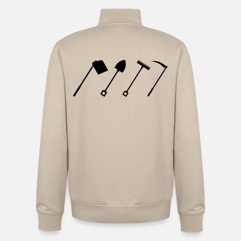 houe - Sweat zippé unisexe en coton bio Stanley/Stella - beige crème