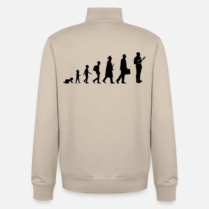 Développement d’un joueur de ukulélé - Sweat zippé unisexe en coton bio Stanley/Stella - beige crème